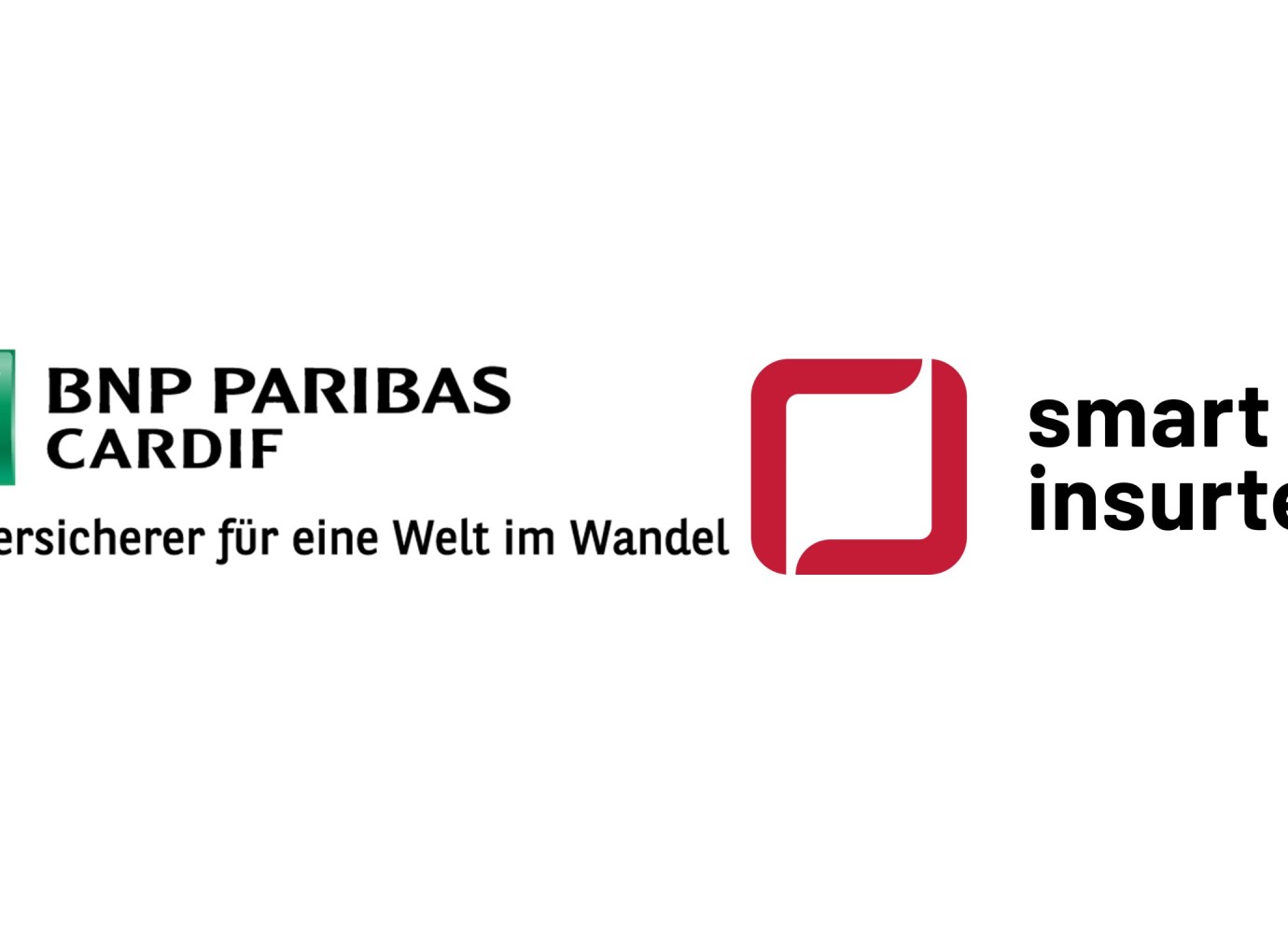 Logos von BNP Paribas Cardif - Der Versicherer für eine Welt im Wandel und smart insurtech
